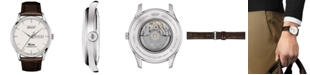 Tissot Men's Swiss Automatic Heritage Visodate Powermatic 80 Brown Leather Strap Watch 42mm